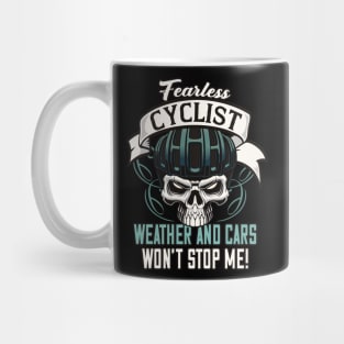 Fearless Cyclist Skull Biker Mug